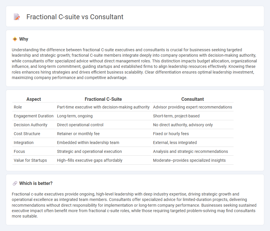 Fractional C-Suite vs Consultant in Entrepreneurship