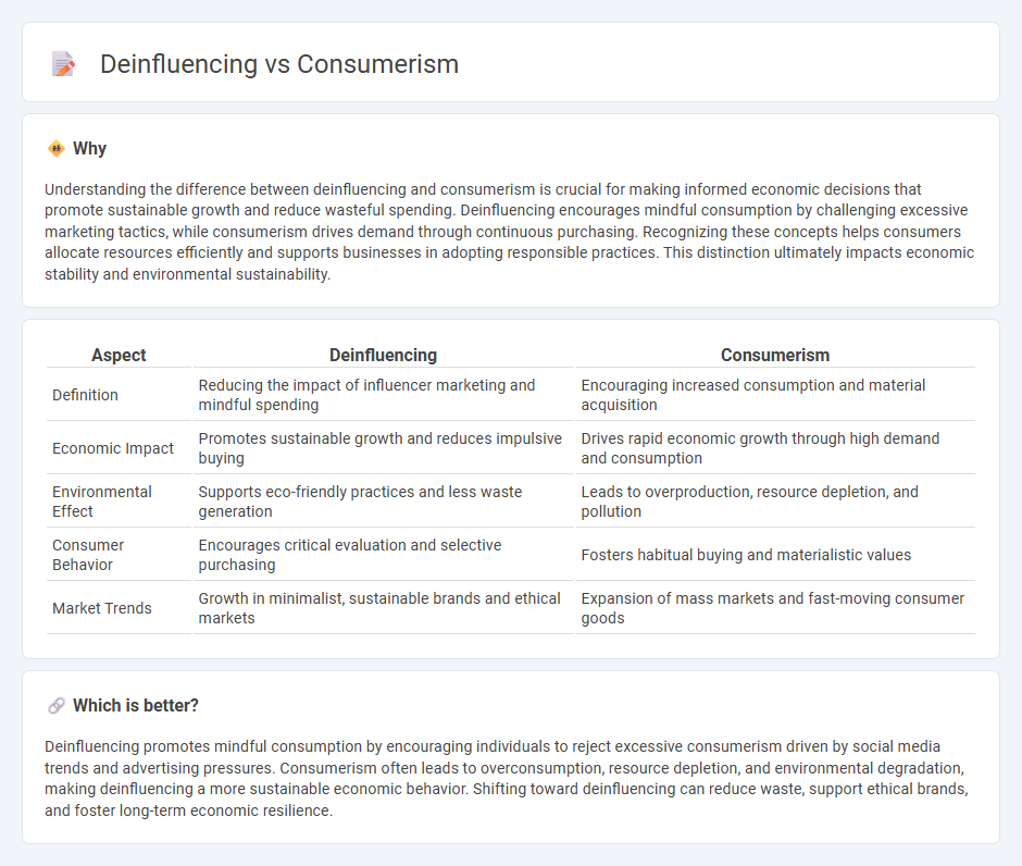 Deinfluencing vs Consumerism in Economy