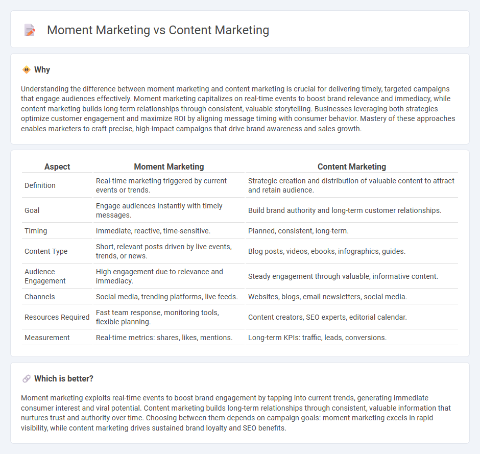 Moment Marketing vs Content Marketing in Marketing