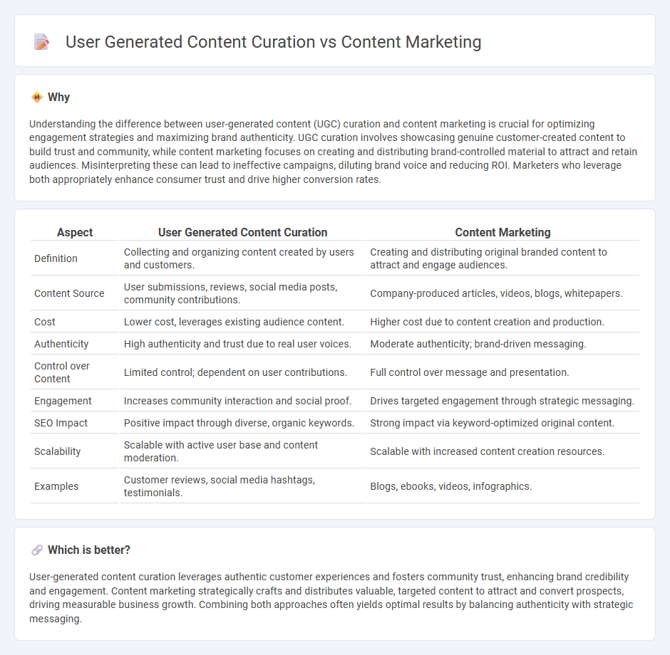 User Generated Content Curation vs Content Marketing in Marketing
