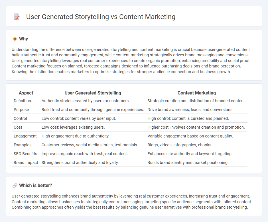 User Generated Storytelling vs Content Marketing in Marketing