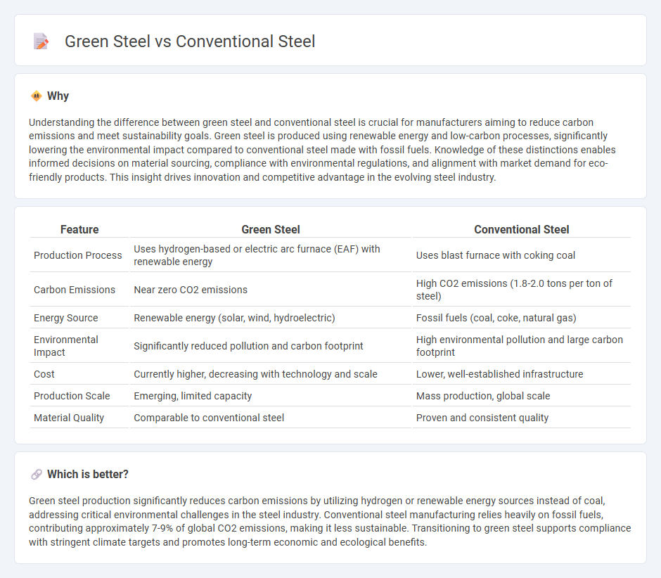 Green Steel vs Conventional Steel in Manufacturing