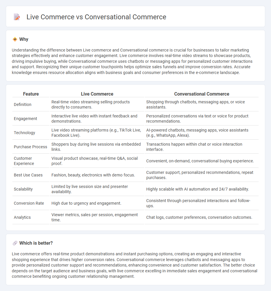 Live Commerce vs Conversational Commerce in Commerce
