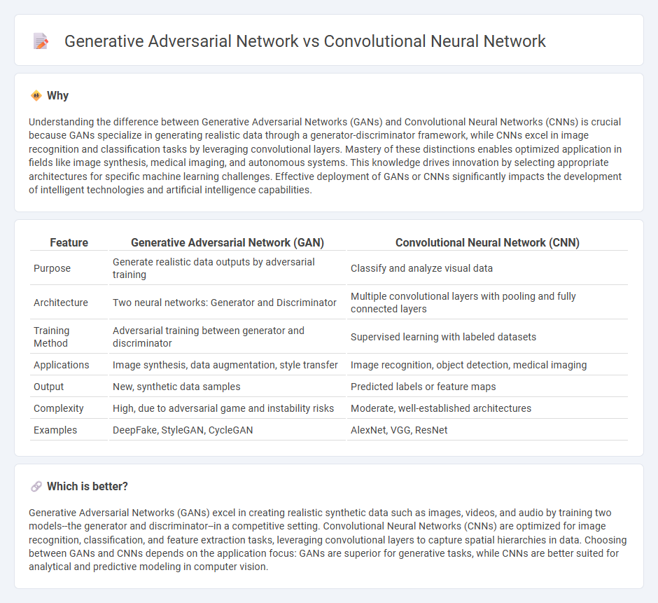 Generative Adversarial Network vs Convolutional Neural Network in Technology