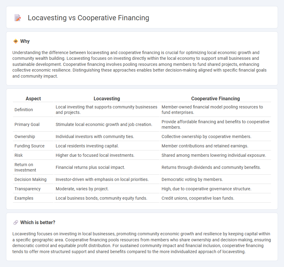 Locavesting vs Cooperative Financing in Economy