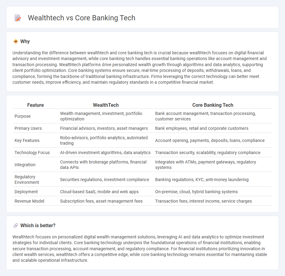 Wealthtech vs Core Banking Tech in Banking
