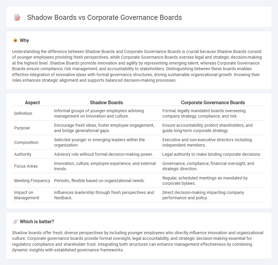 Shadow Boards vs Corporate Governance Boards in Management