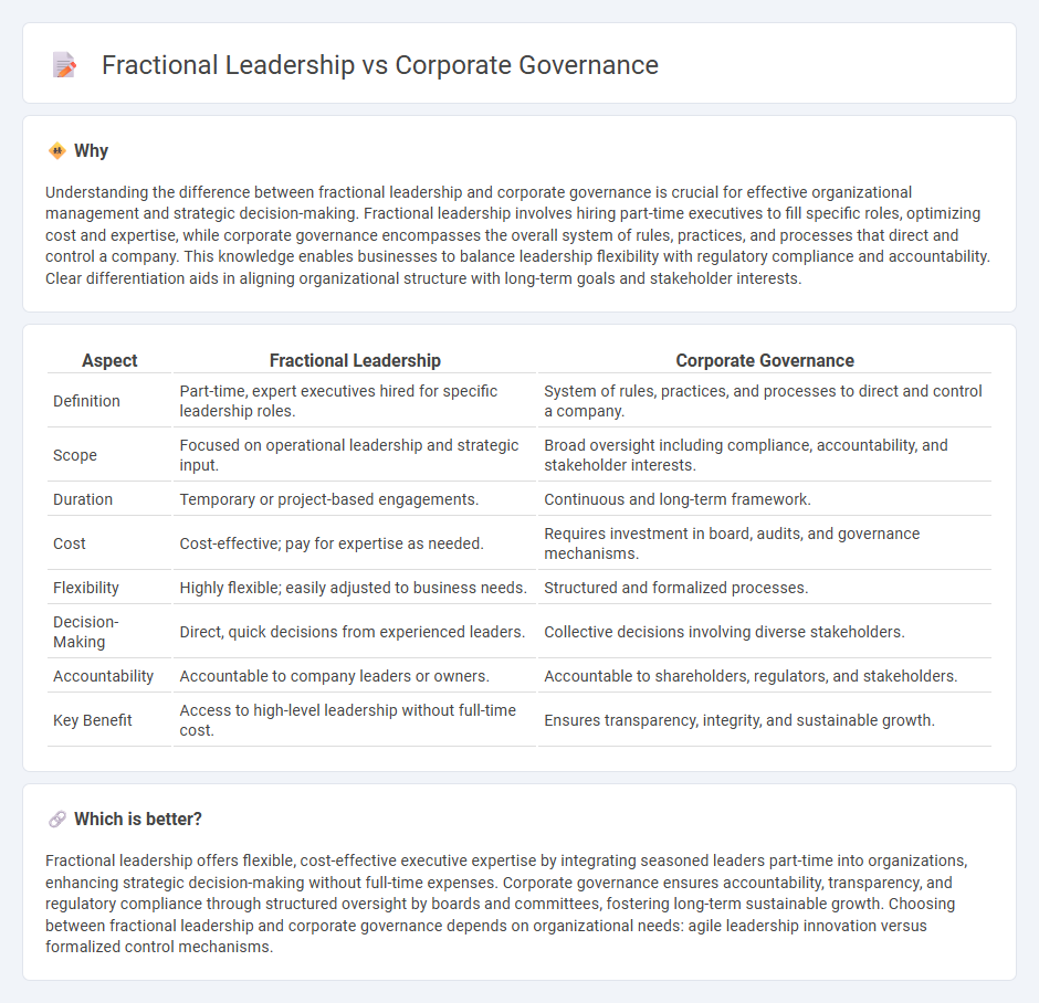 Fractional Leadership vs Corporate Governance in Management