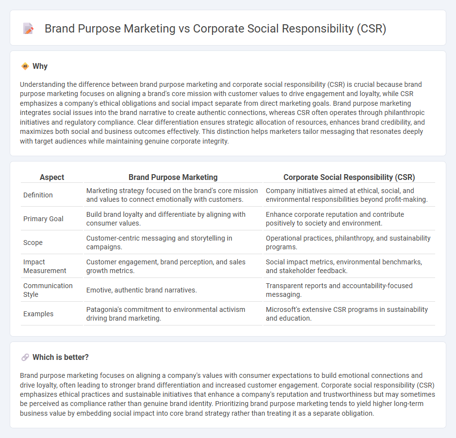 Brand Purpose Marketing vs Corporate Social Responsibility (Csr) in Marketing