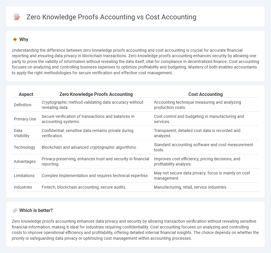 Zero Knowledge Proofs Accounting vs Cost Accounting in Accounting