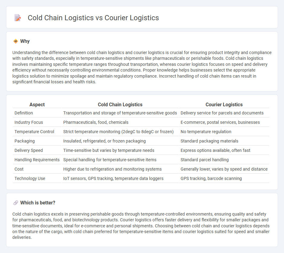 Cold Chain Logistics vs Courier Logistics in Logistics