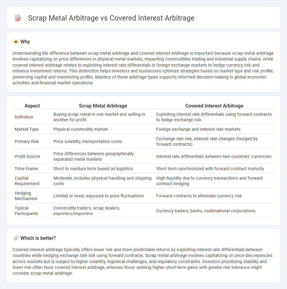 Scrap Metal Arbitrage vs Covered Interest Arbitrage in Economy