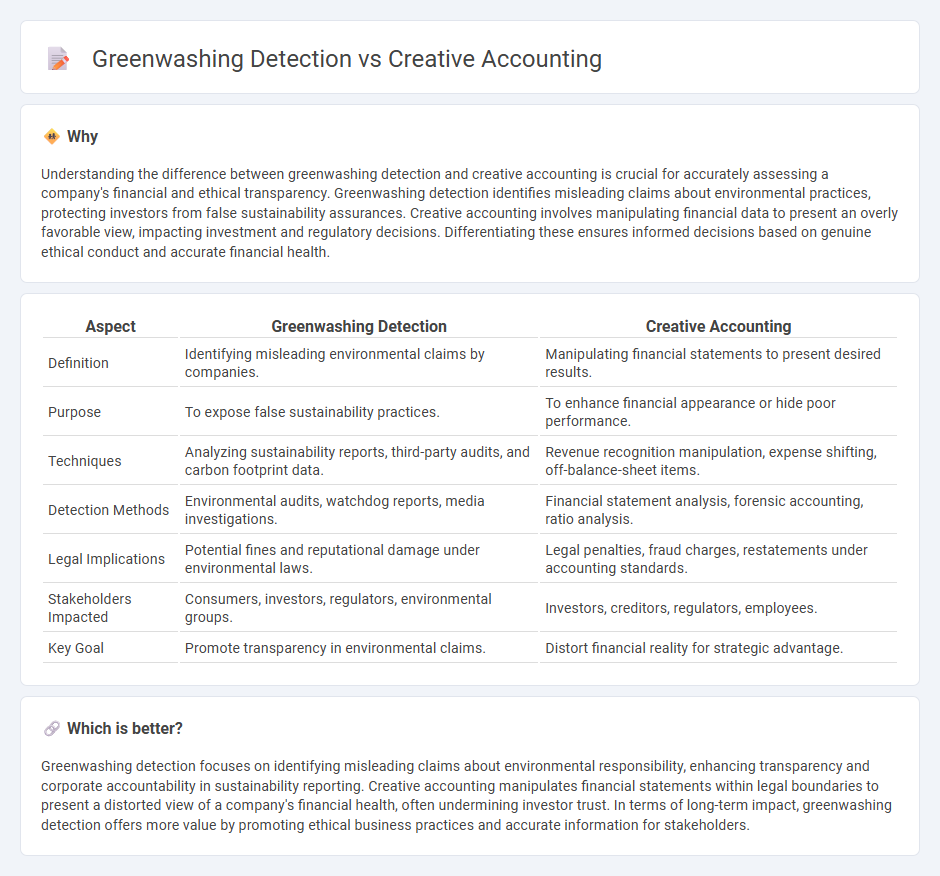 Greenwashing Detection vs Creative Accounting in Accounting