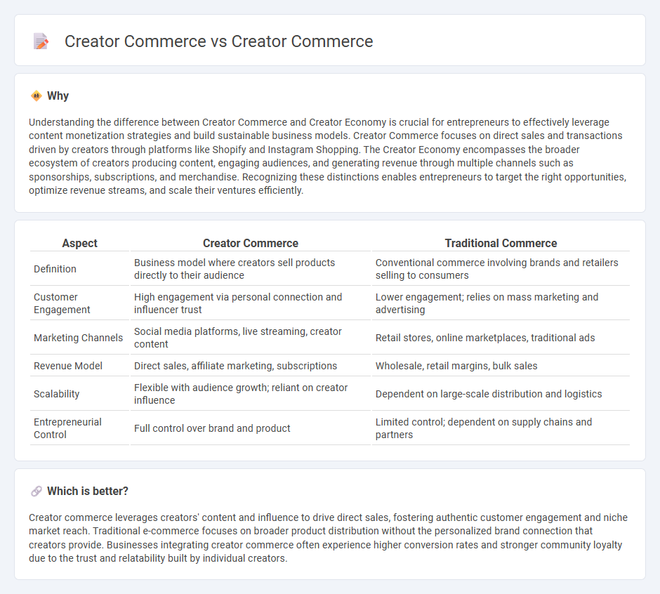Creator Commerce vs Creator Commerce in Entrepreneurship