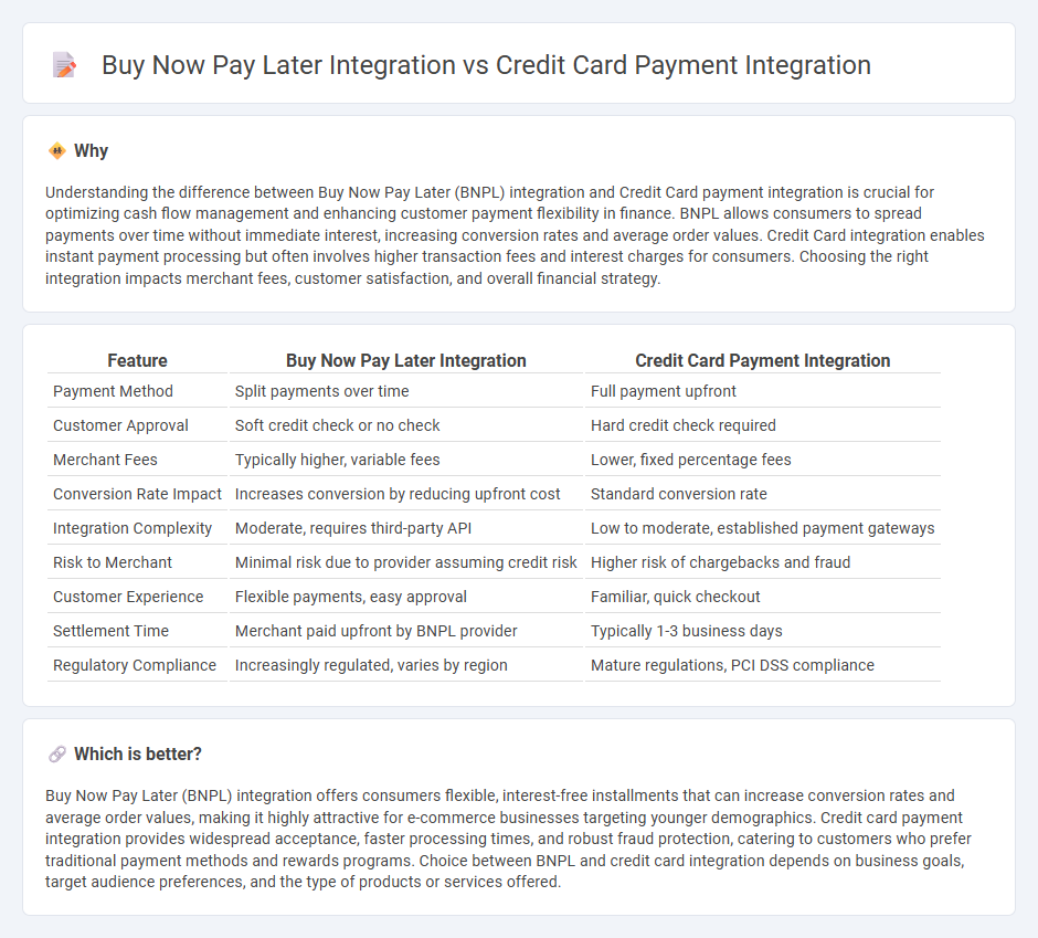 Buy Now Pay Later Integration vs Credit Card Payment Integration in Finance