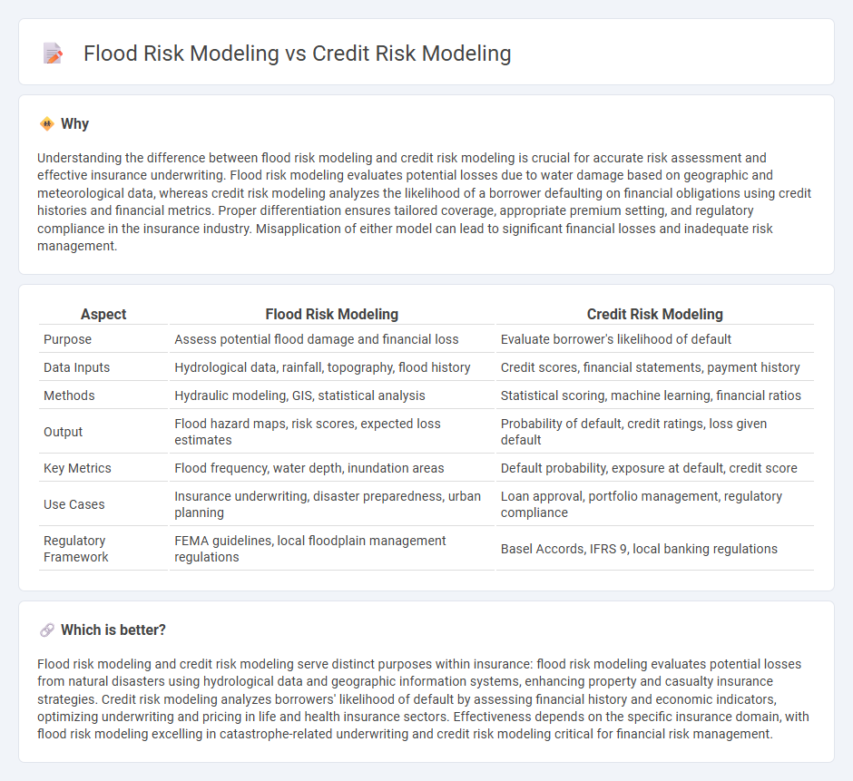 Flood Risk Modeling vs Credit Risk Modeling in Insurance