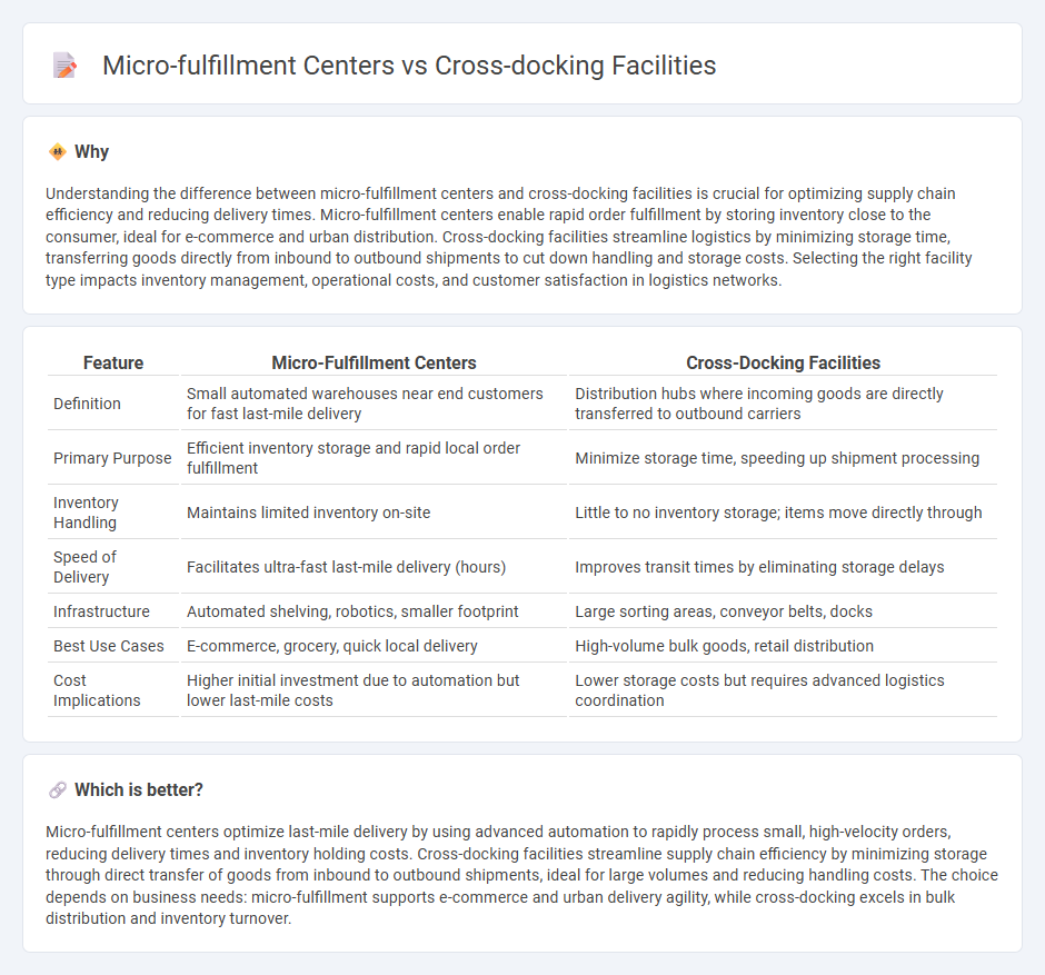 Micro-Fulfillment Centers vs Cross-Docking Facilities in Logistics
