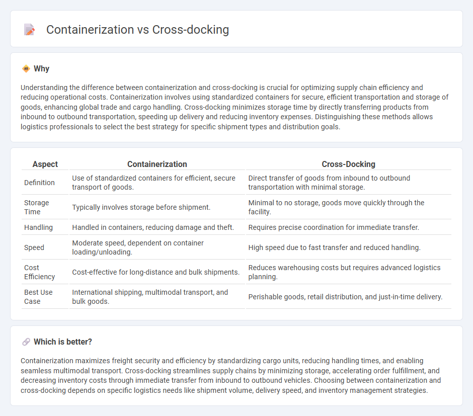 Containerization vs Cross-Docking in Logistics