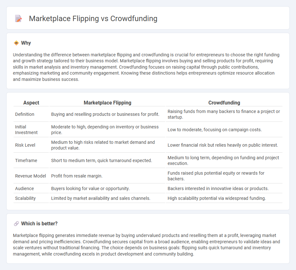 Marketplace Flipping vs Crowdfunding in Entrepreneurship