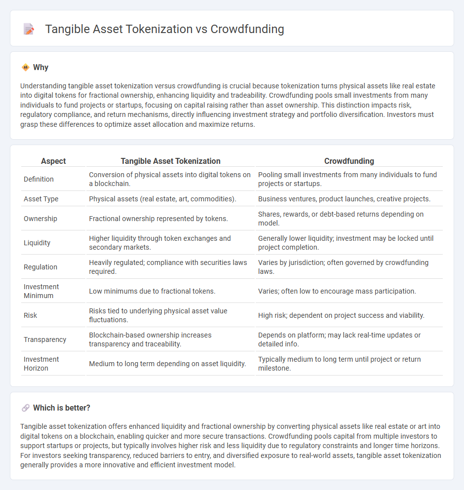 Tangible Asset Tokenization vs Crowdfunding in Investment