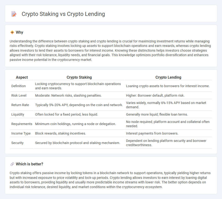 Crypto Staking vs Crypto Lending in Investment
