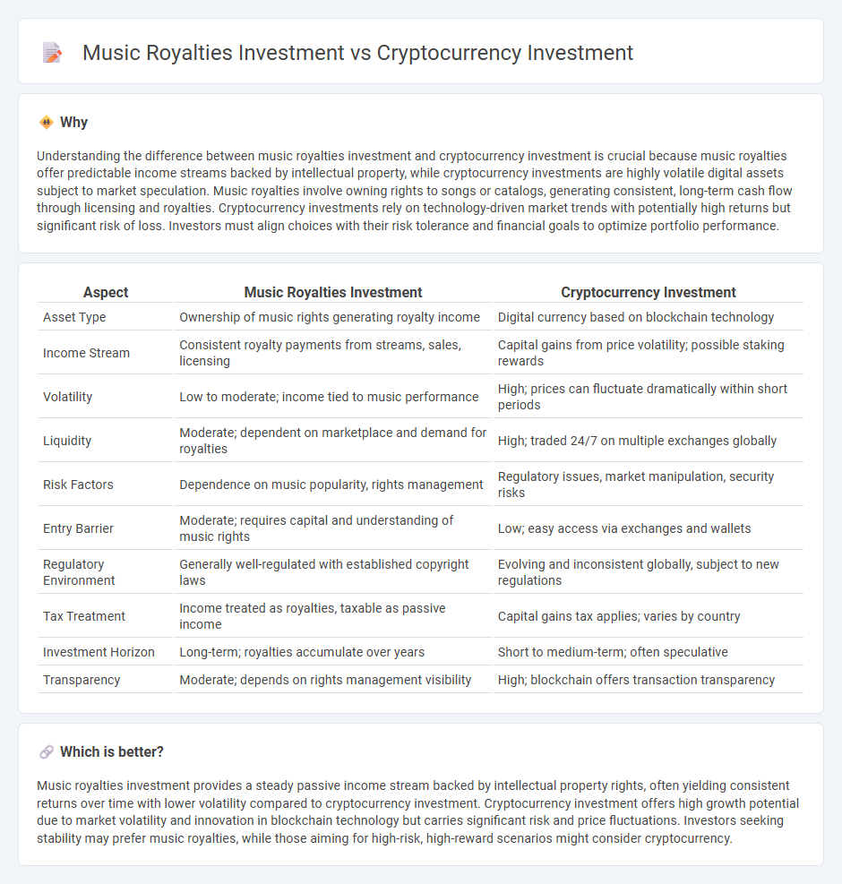 Music Royalties Investment vs Cryptocurrency Investment in Investment