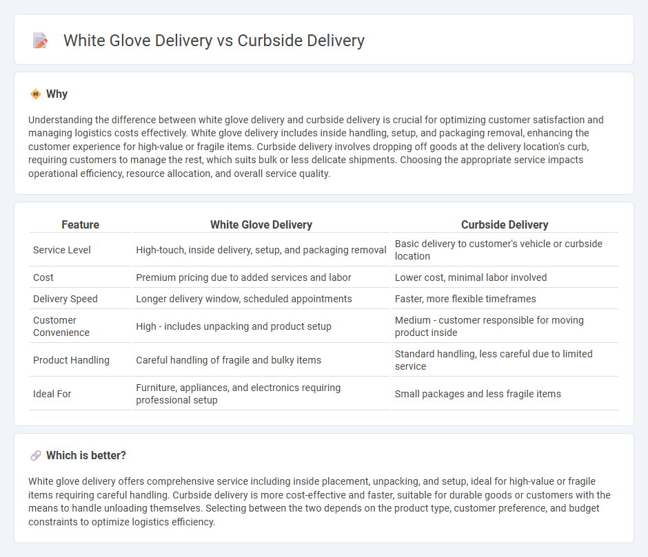White Glove Delivery vs Curbside Delivery in Logistics