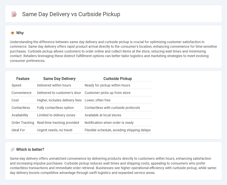 Same Day Delivery vs Curbside Pickup in Commerce