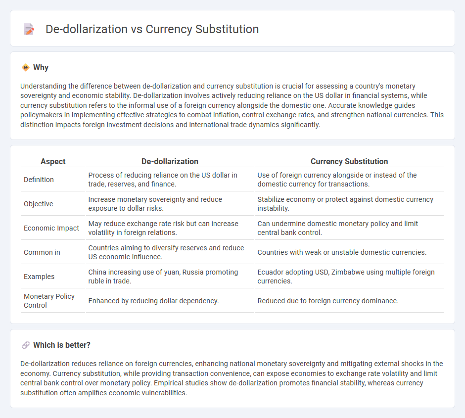 De-Dollarization vs Currency Substitution in Economy