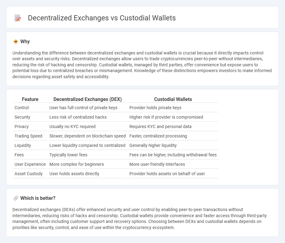 Decentralized Exchanges vs Custodial Wallets in Finance