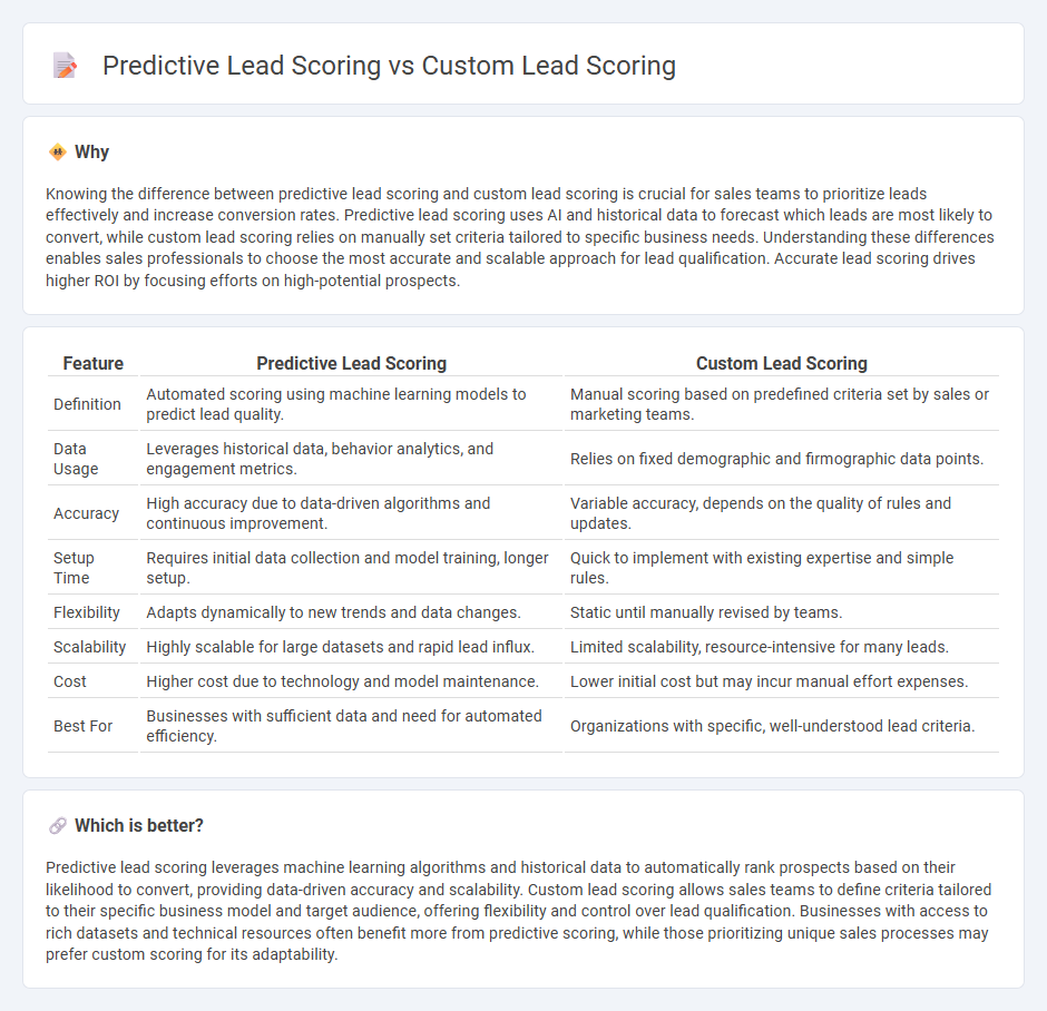 Predictive Lead Scoring vs Custom Lead Scoring in Sales