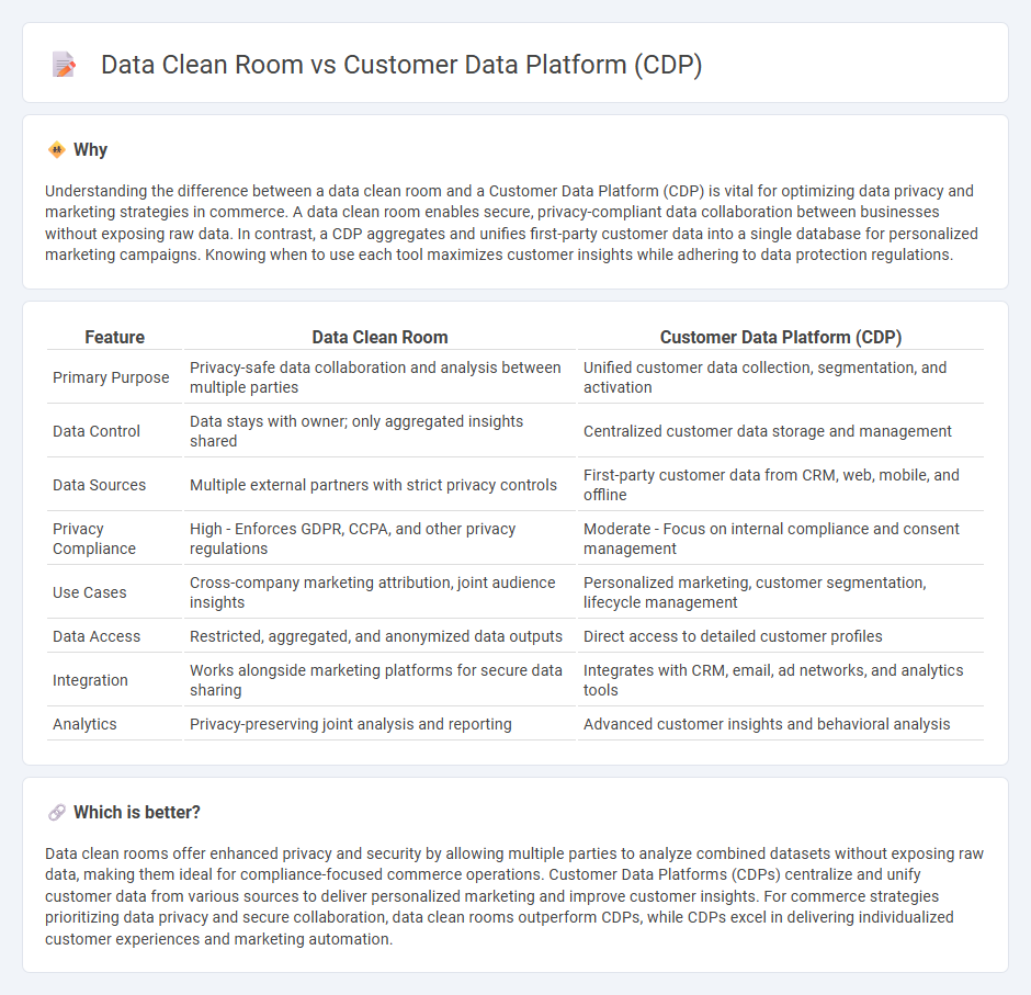 Data Clean Room vs Customer Data Platform (Cdp) in Commerce