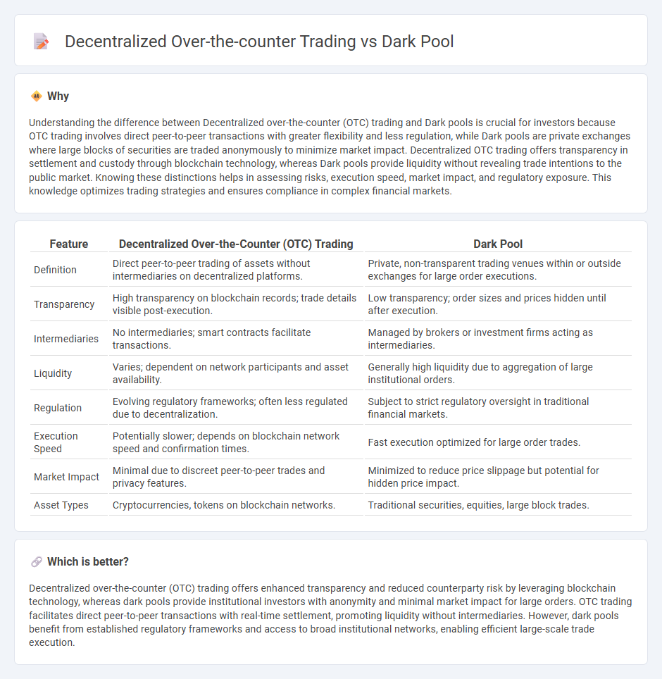 Decentralized Over-The-Counter Trading vs Dark Pool in Finance