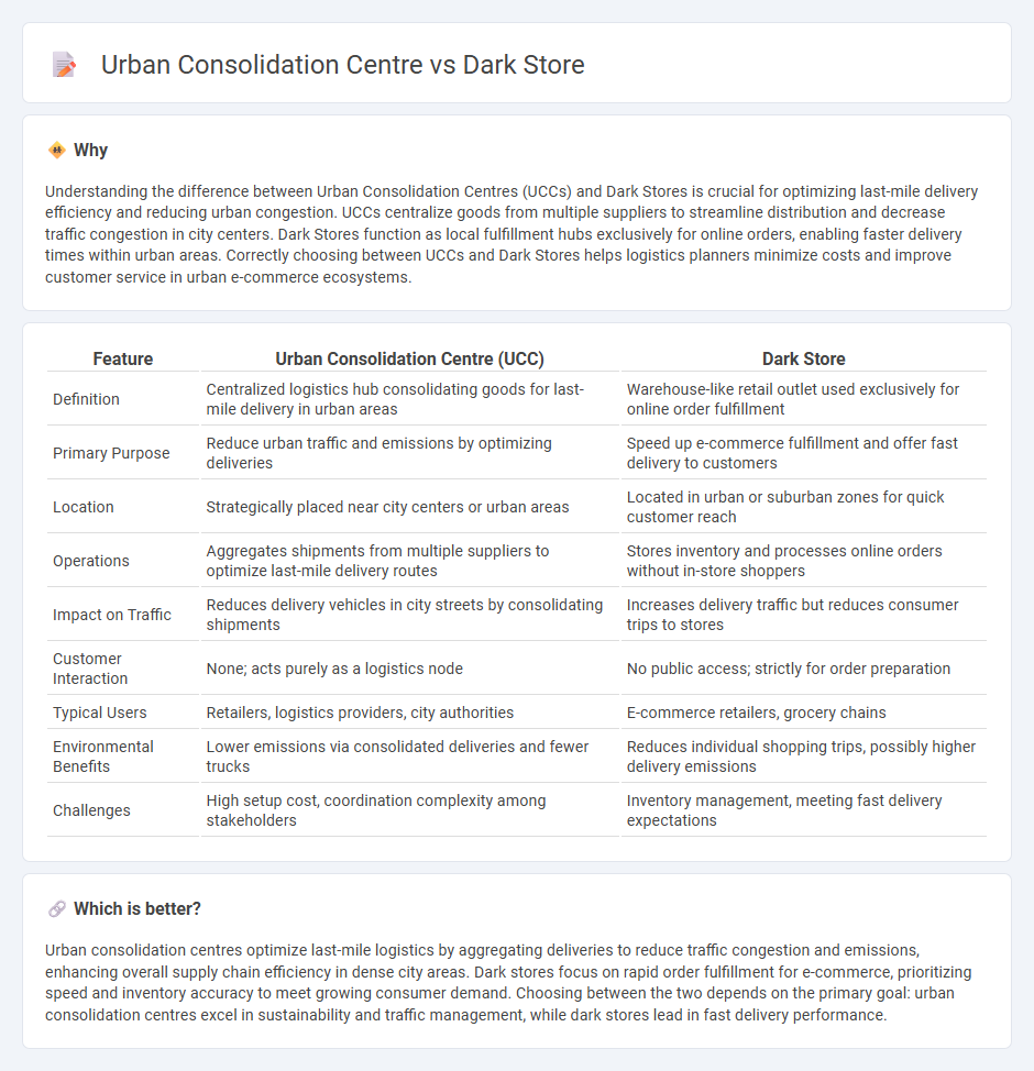 Urban Consolidation Centre vs Dark Store in Logistics