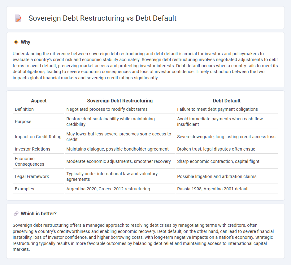 Sovereign Debt Restructuring vs Debt Default in Finance