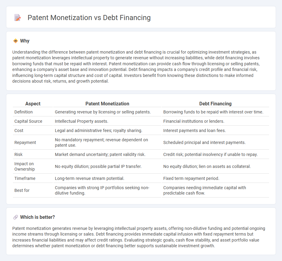 Patent Monetization vs Debt Financing in Investment