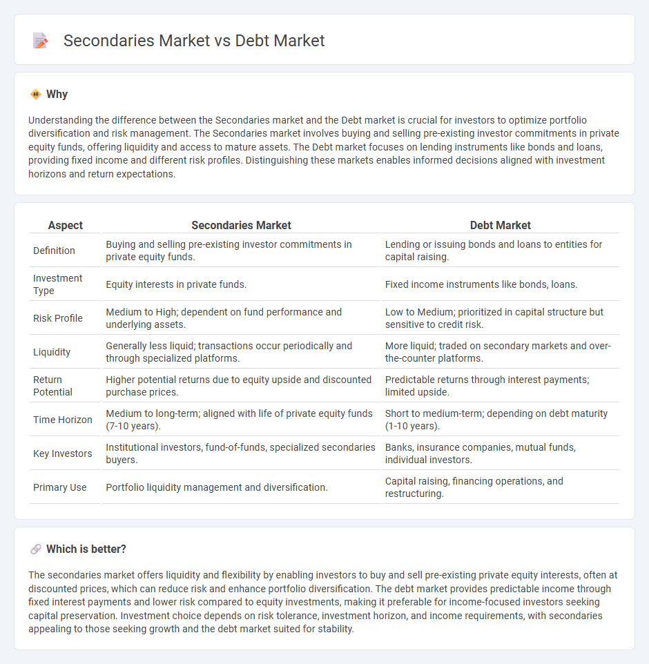 Secondaries Market vs Debt Market in Investment