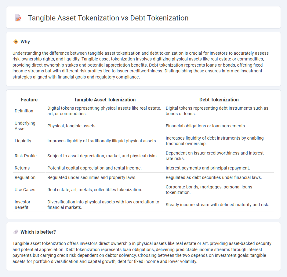 Tangible Asset Tokenization vs Debt Tokenization in Investment