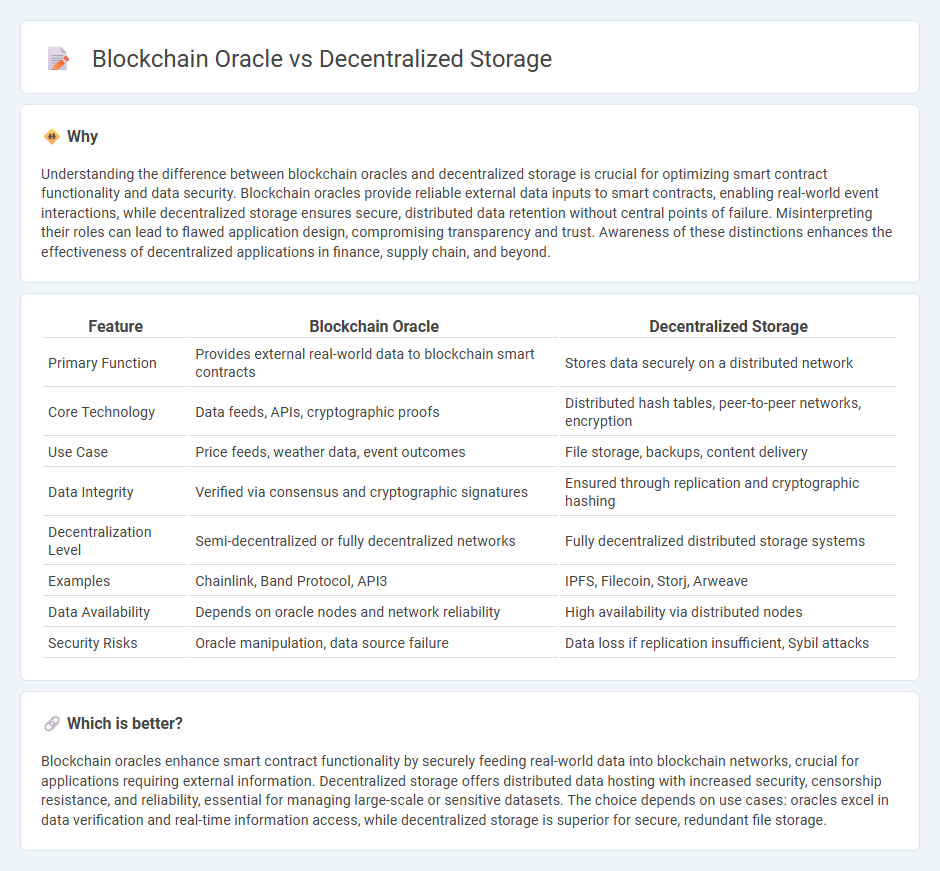 Blockchain Oracle vs Decentralized Storage in Technology