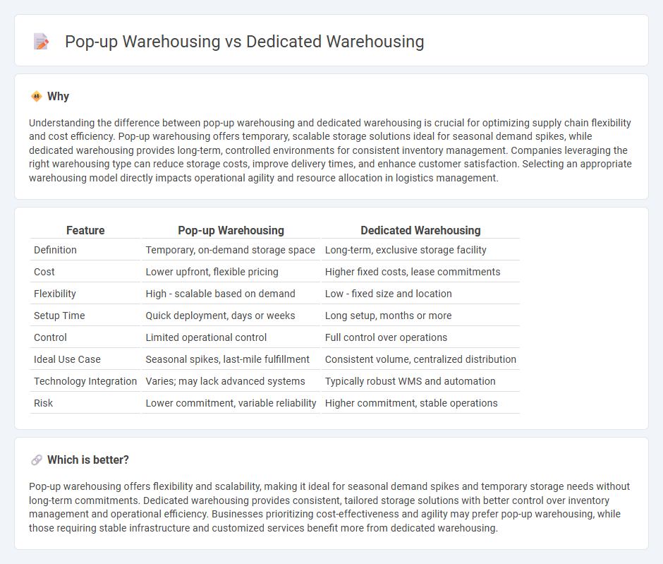 Pop-Up Warehousing vs Dedicated Warehousing in Logistics