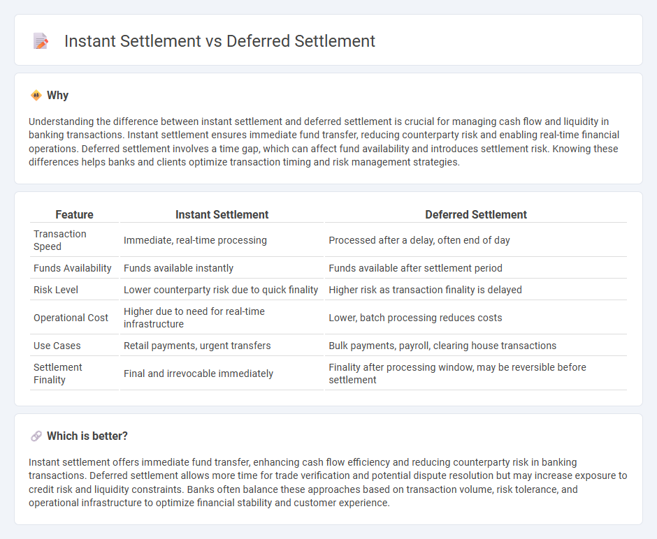 Instant Settlement vs Deferred Settlement in Banking