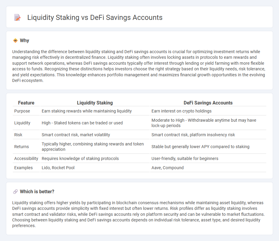 Liquidity Staking vs Defi Savings Accounts in Finance