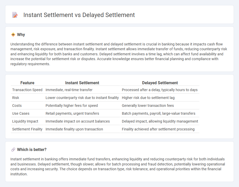 Instant Settlement vs Delayed Settlement in Banking