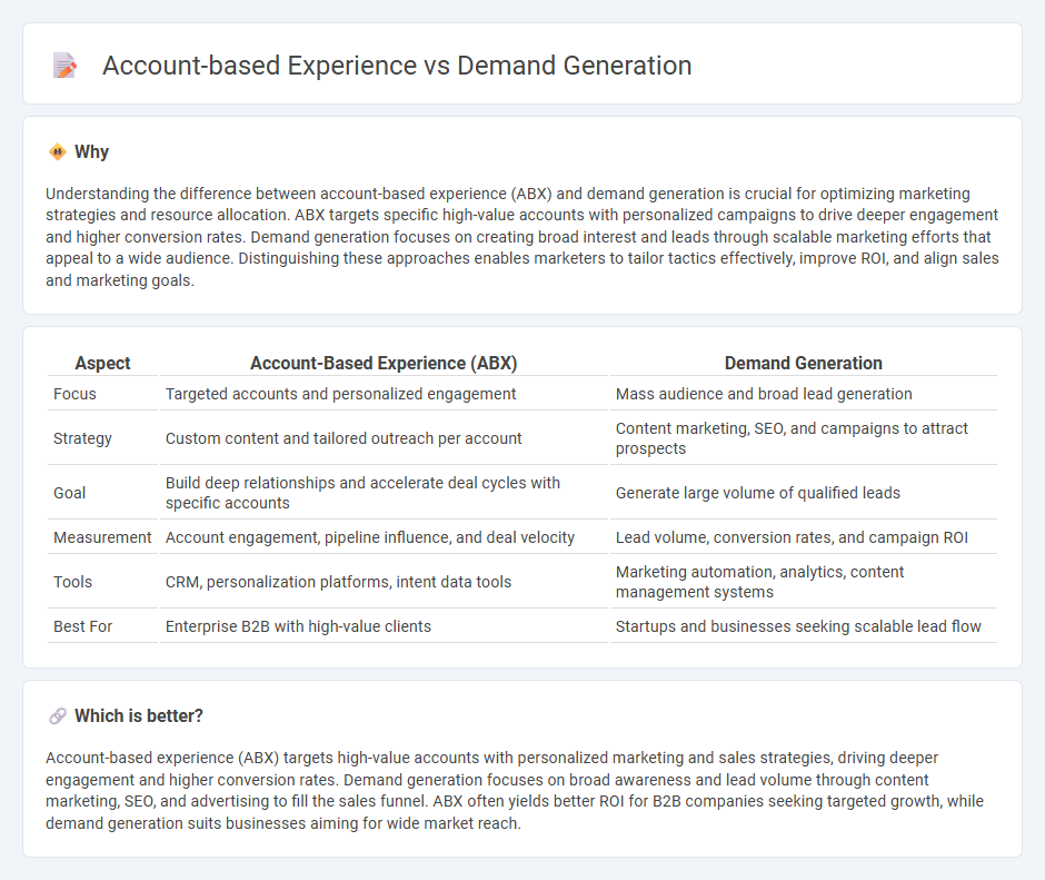 Account-Based Experience vs Demand Generation in Marketing