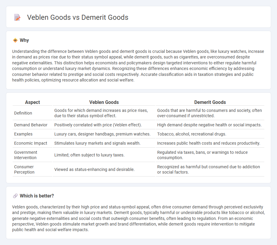 Veblen Goods vs Demerit Goods in Economy