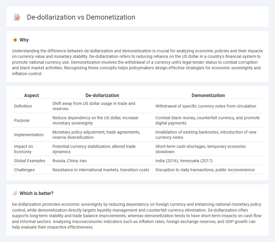 De-Dollarization vs Demonetization in Economy