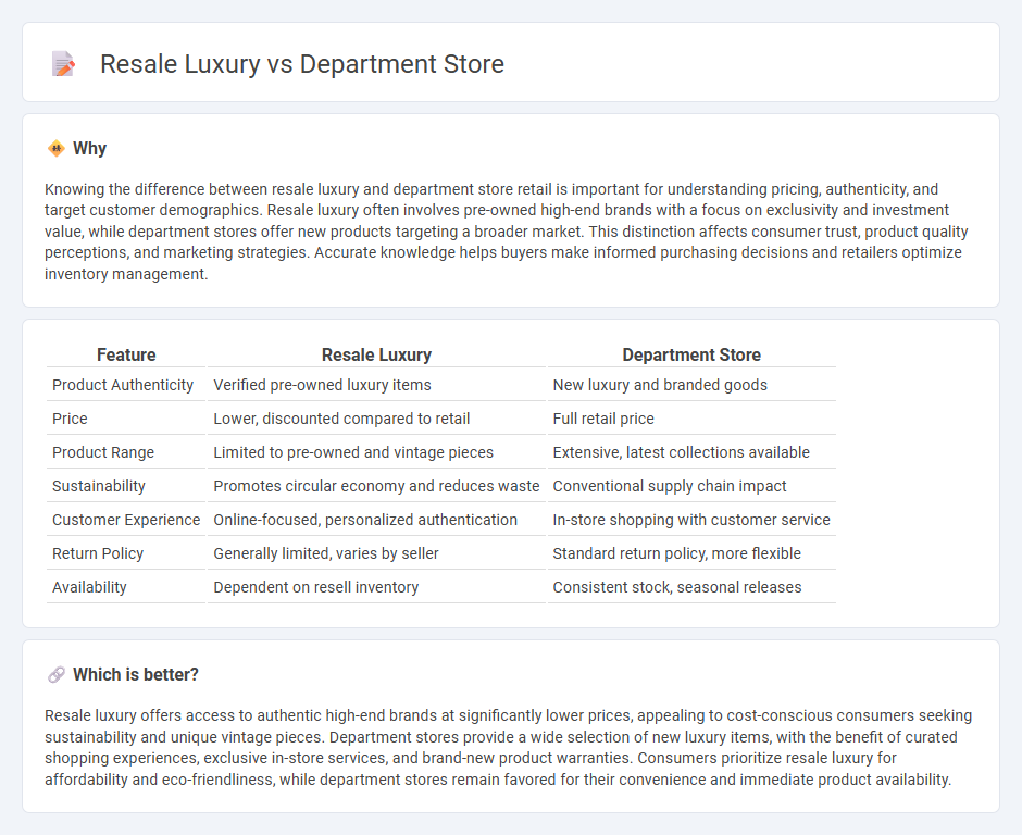 Resale Luxury vs Department Store in Retail
