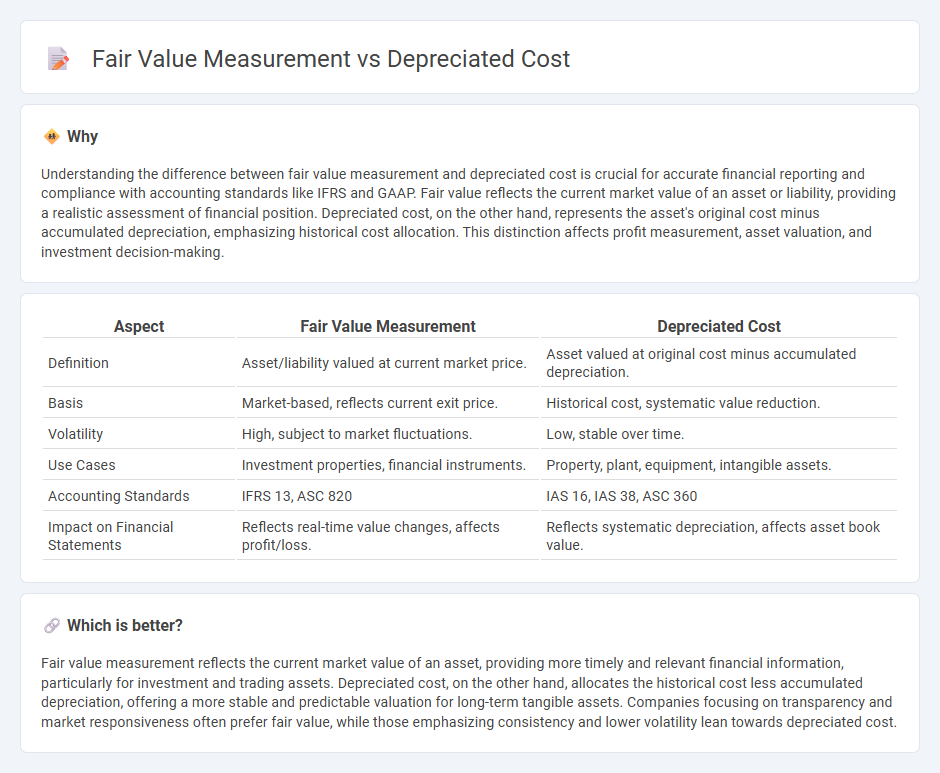 Fair Value Measurement vs Depreciated Cost in Accounting