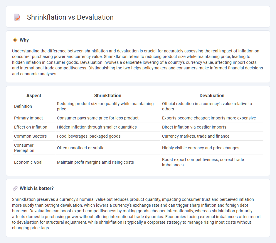 Shrinkflation vs Devaluation in Economy