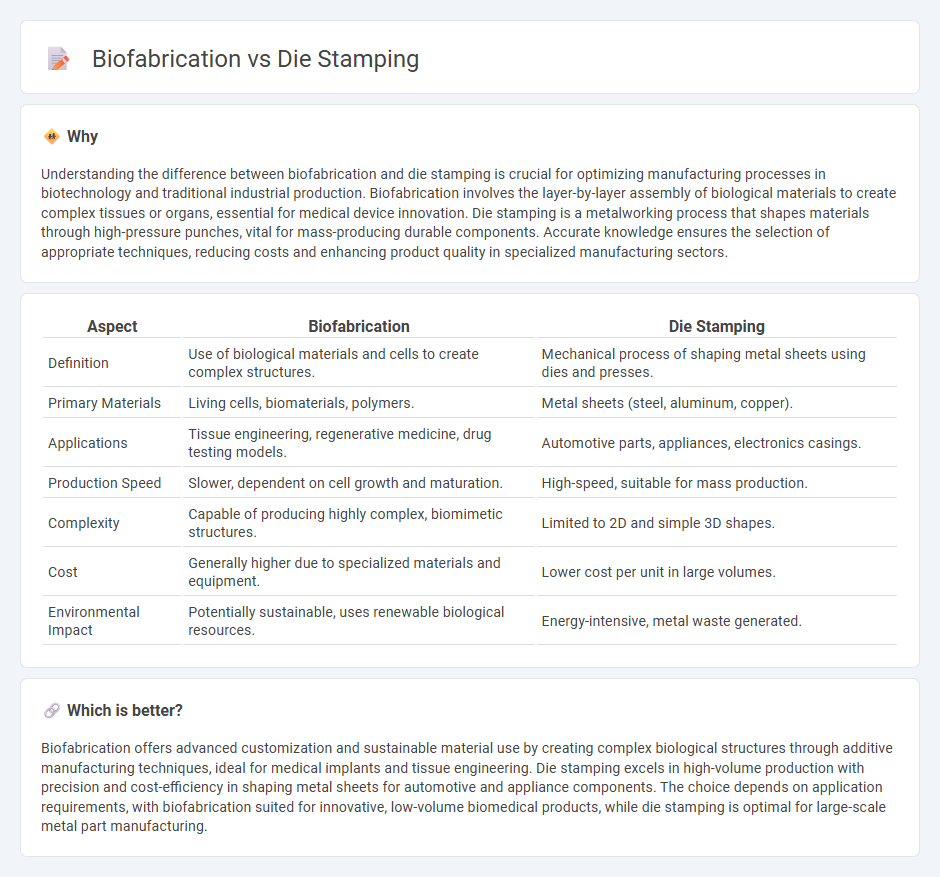 Biofabrication vs Die Stamping in Manufacturing